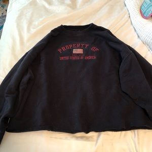 Vintage cropped USA crewneck